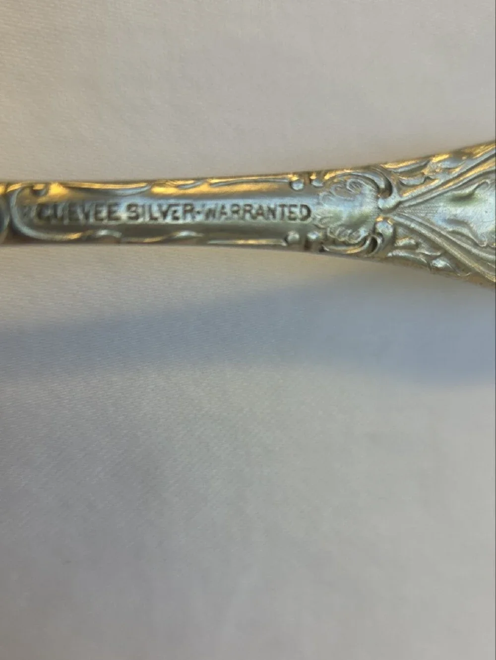 Antique Cuevee Silver Warranted Youth Knife & Fork Set